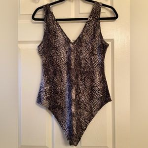 Abound snakeskin bodysuit size L